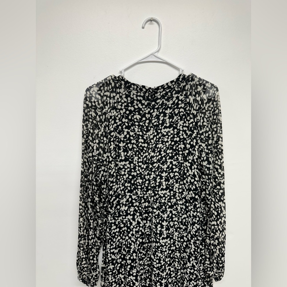 Tommy Hilfiger Women's Black Floral-Print A-Line Dress Size 14 - Picture 9 of 10